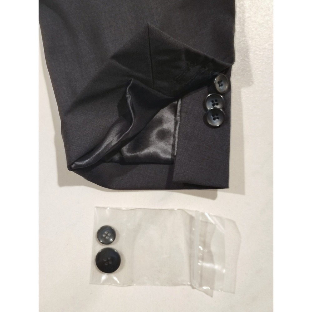 Angelo Nardelli Sport coat Blazer Mens Black Marzotto Wool Stretch Size 44 Italy - Picture 4 of 12